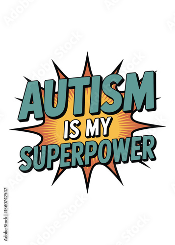 Autism Typography T-Shirt Design