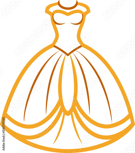 vector illustration of a girl in a dress