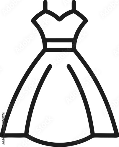 wedding dress vector illustration