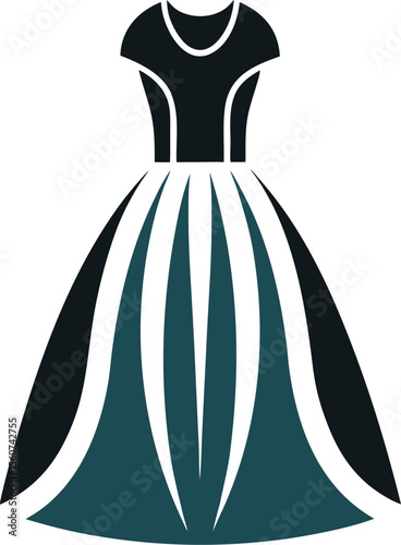 wedding dress vector illustration