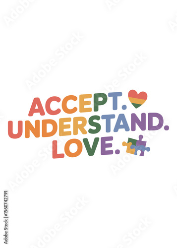 Autism Typography T-Shirt Design