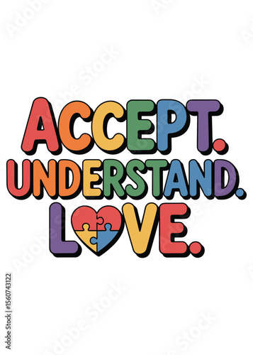 Autism Typography T-Shirt Design