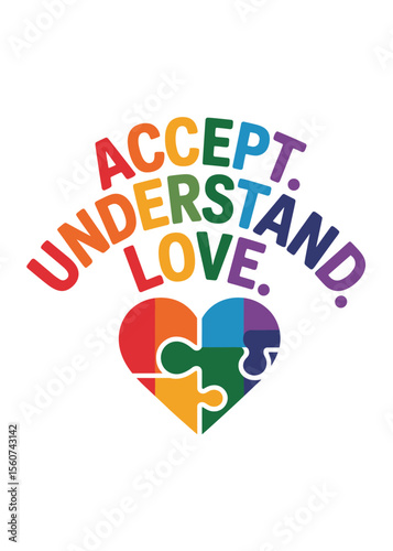 Autism Typography T-Shirt Design