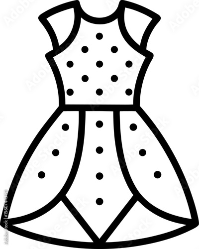 vector illustration of a dress