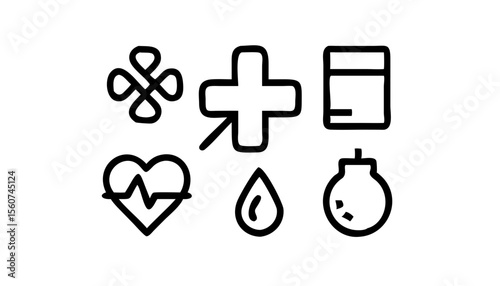 set of cross symbols