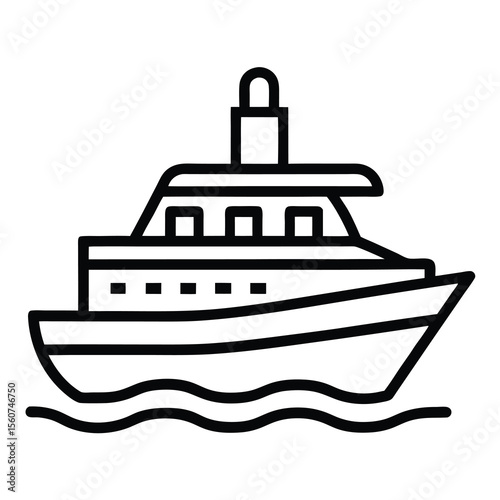 vector illustration of a ship
