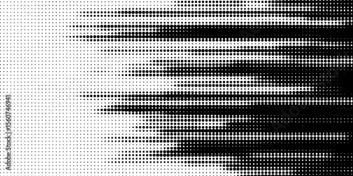 Grunge halftone gradient background. Faded grit noise texture. White and black sand wallpaper. Retro pixelated backdrop. Anime or manga style comic overlay. Vector graphic design textured template