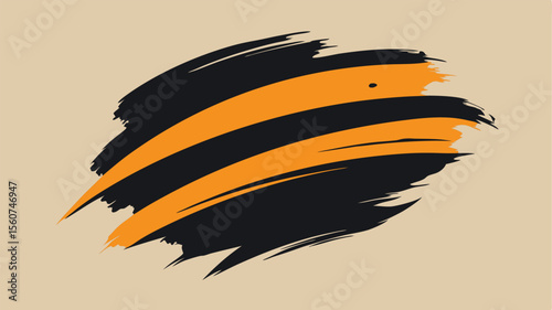 Abstract brushstroke design with transparent elements for creative graphic projects