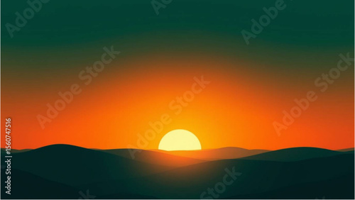 sunset in the mountains