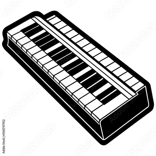 piano keys vector illustration