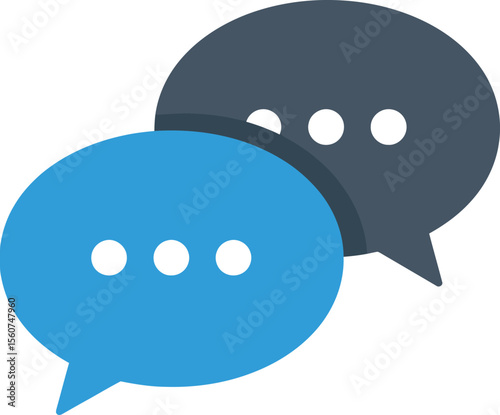 Modern Chat Bubbles Icon - Online Communication & Messaging App