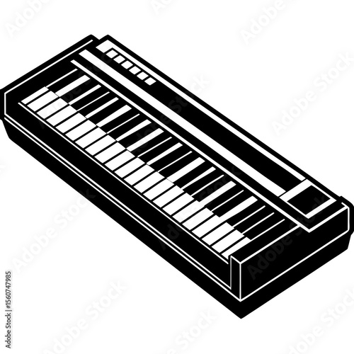 piano keys isolated on white