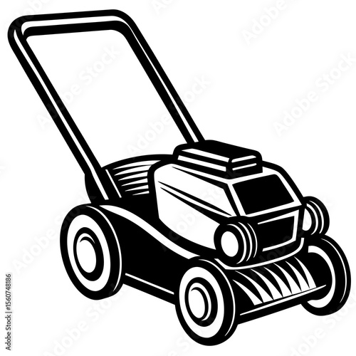 lawnmower vinyl ready vector illustration