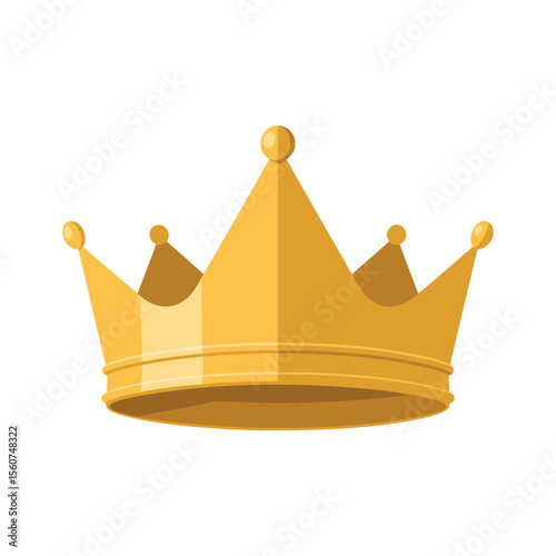 Majestic Golden Crown Vector Illustration - Royalty Victory Leadership Graphic
