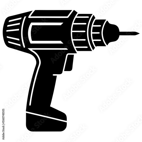 electric drill isolated on white