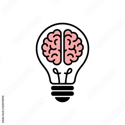 Illumination of Thoughts: A striking illustration showcasing the convergence of mind and light, representing a singular idea or breakthrough in a creative process. 
