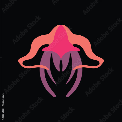 Minimalist Witch Head Silhouette