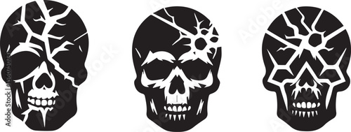 Skulls Clipart vector  silhouette