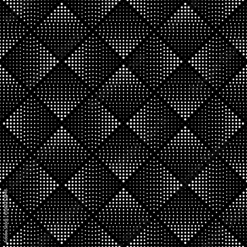 Black and white seamless pattern. Modern geometric background. Dotted grid.