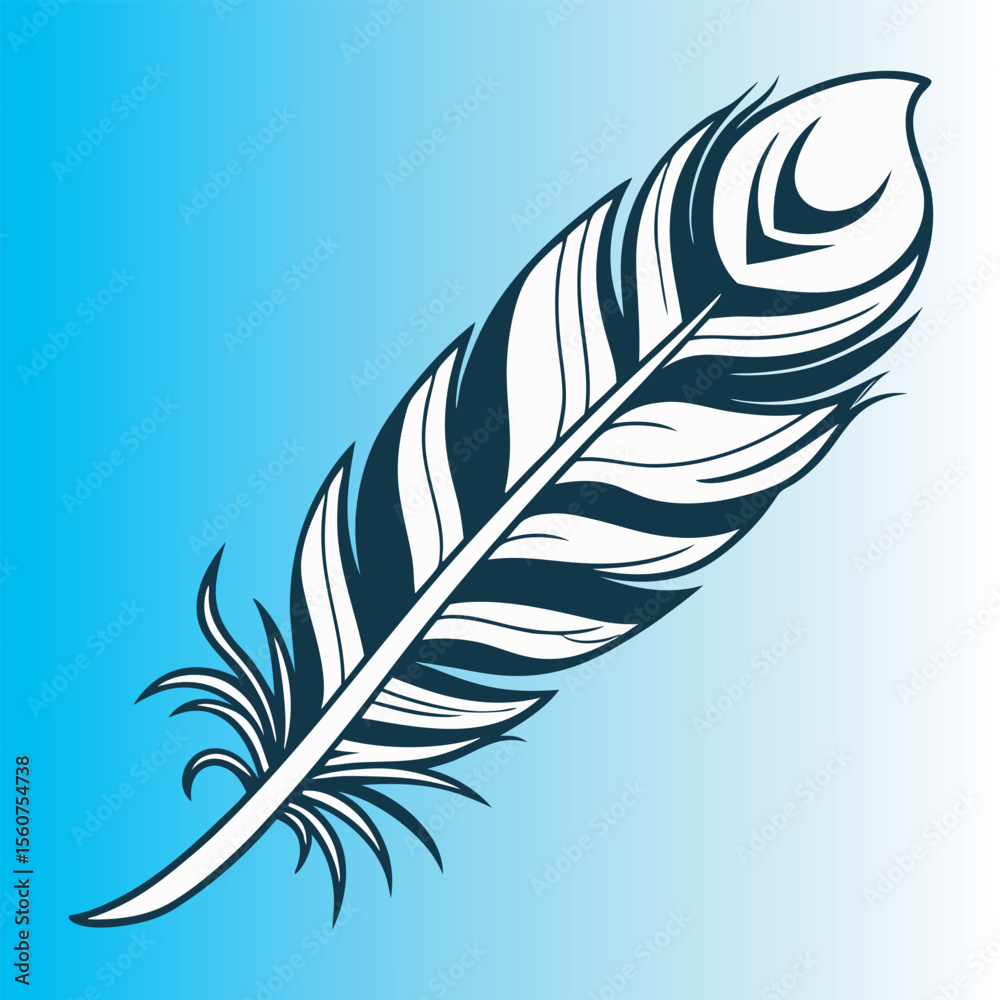 Obraz premium Vector illustration of feather free online download.