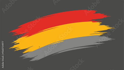 Abstract german flag brushstroke design perfect for patriotic or creative projects
