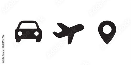 Travel icon set,  vector illustration. 