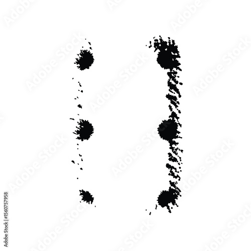 Abstract ink blot arrangement with transparent elements for creative design use