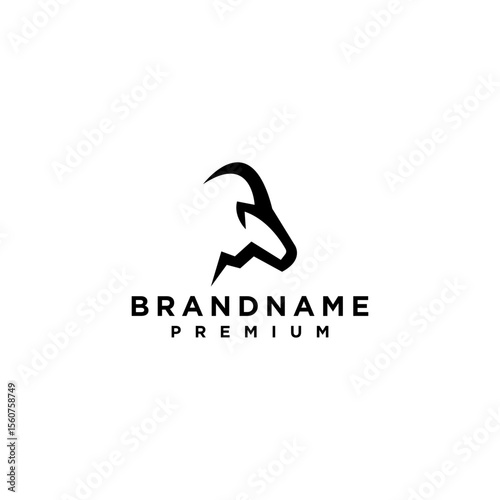 Goat Logo Template vector icon illustration design
