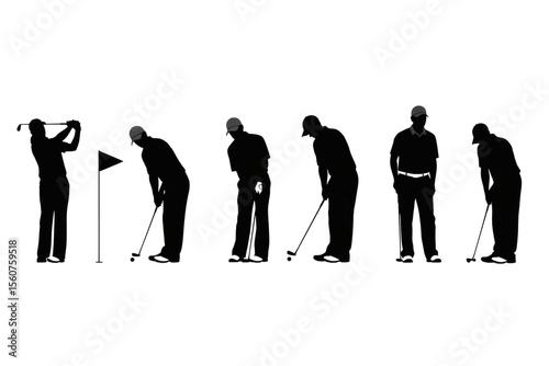Golf Swing Silhouettes
