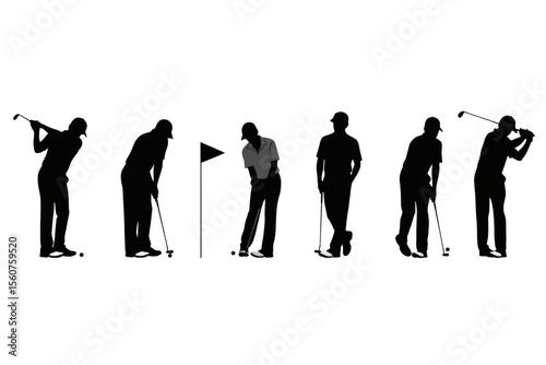 Golf Swing Silhouettes