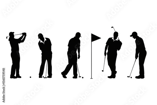 Golf Swing Silhouettes