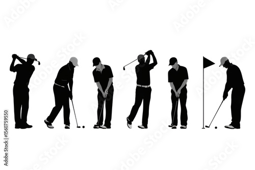 Golf Swing Silhouettes