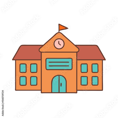 vector illustration of a house,School Icon.