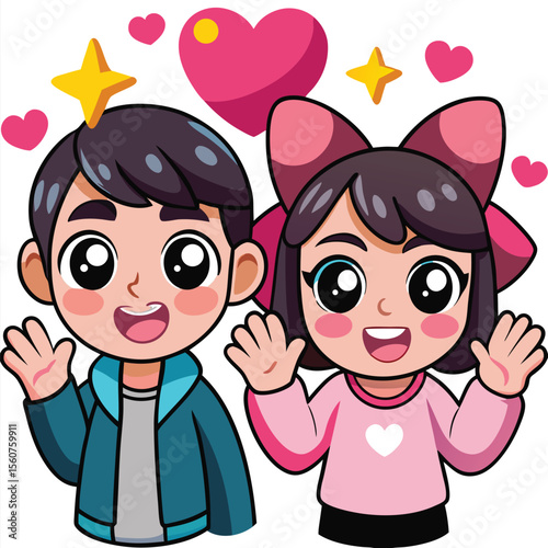 Excited Couple Ready for a New School Year Together