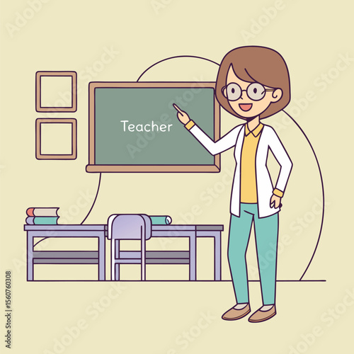 Inspiring educator guiding students toward knowledge and growth in a welcoming classroom environment