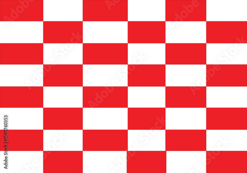 Abstract red and white chess in rectangle shape