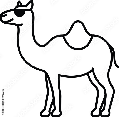 camel on white background