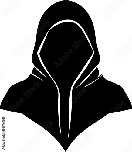 silhouette of hooded grim reaper figure