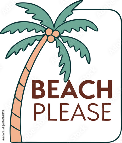A vibrant vector illustration of a tropical summer paradise, featuring a palm tree icon, a sweet pineapple, and other exotic fruits basking under the sun on a beach island