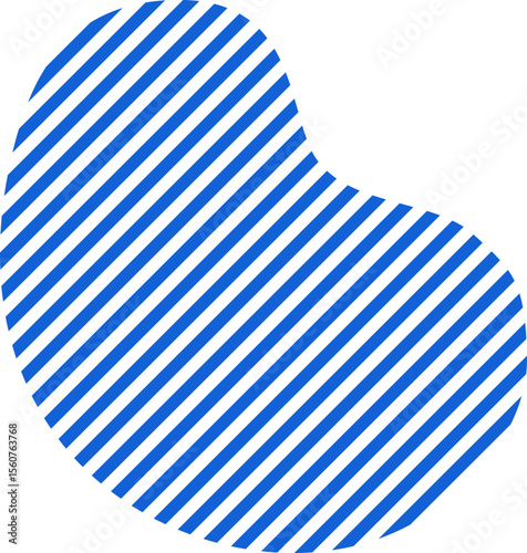 Geometric formation featuring continuous striped lines arranged in parallel and curved structures.