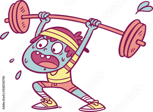 Weightlifting Gym Illustration Set Featuring Fitness Equipment and Workout Activities. Strong and Clean Weightlifting Gym Scene with Bodybuilders and Gym Environment. Flat Style Weightlifting Gym