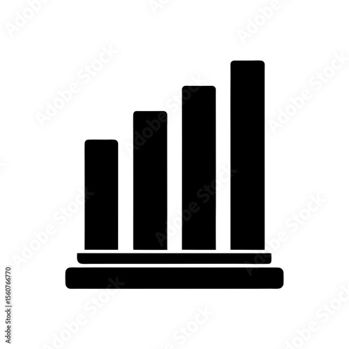 Column Chart Icon Vector Flat Clean Isolated Style