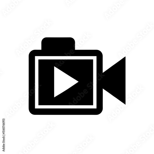 Insert Video Icon Vector Flat Clean Isolated Style