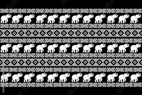 Seamless pattern with elephants designed for textile, fabric, garment, clothing, paper, printing, cover, decoration.