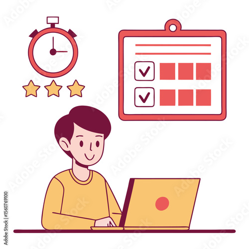 Student excels in online learning with effective time management and academic planning for back to school success