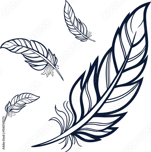Stylized minimalist vector illustration of elegant wings perfect for branding emblems or decorative elements featuring clean lines and a modern aesthetic