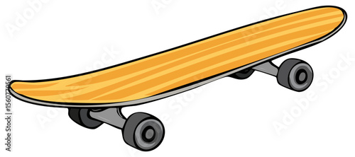Skateboard isolated on white
