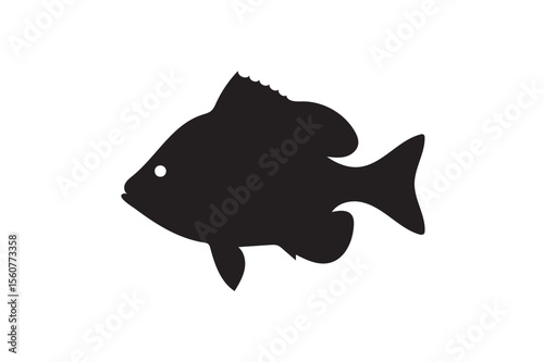 Bream fish silhouette