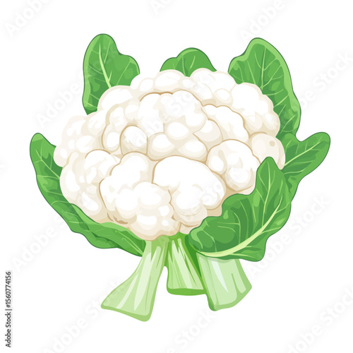Flat 2D Cauliflower Wings illustration, vector graphic in icon style, on white background