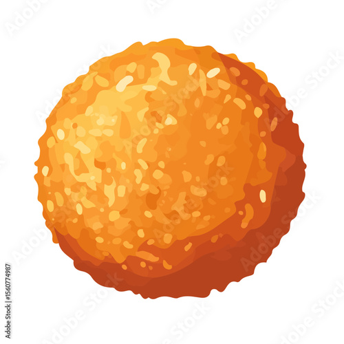 Arancini, flat style 2D vector image, isolated on a white background